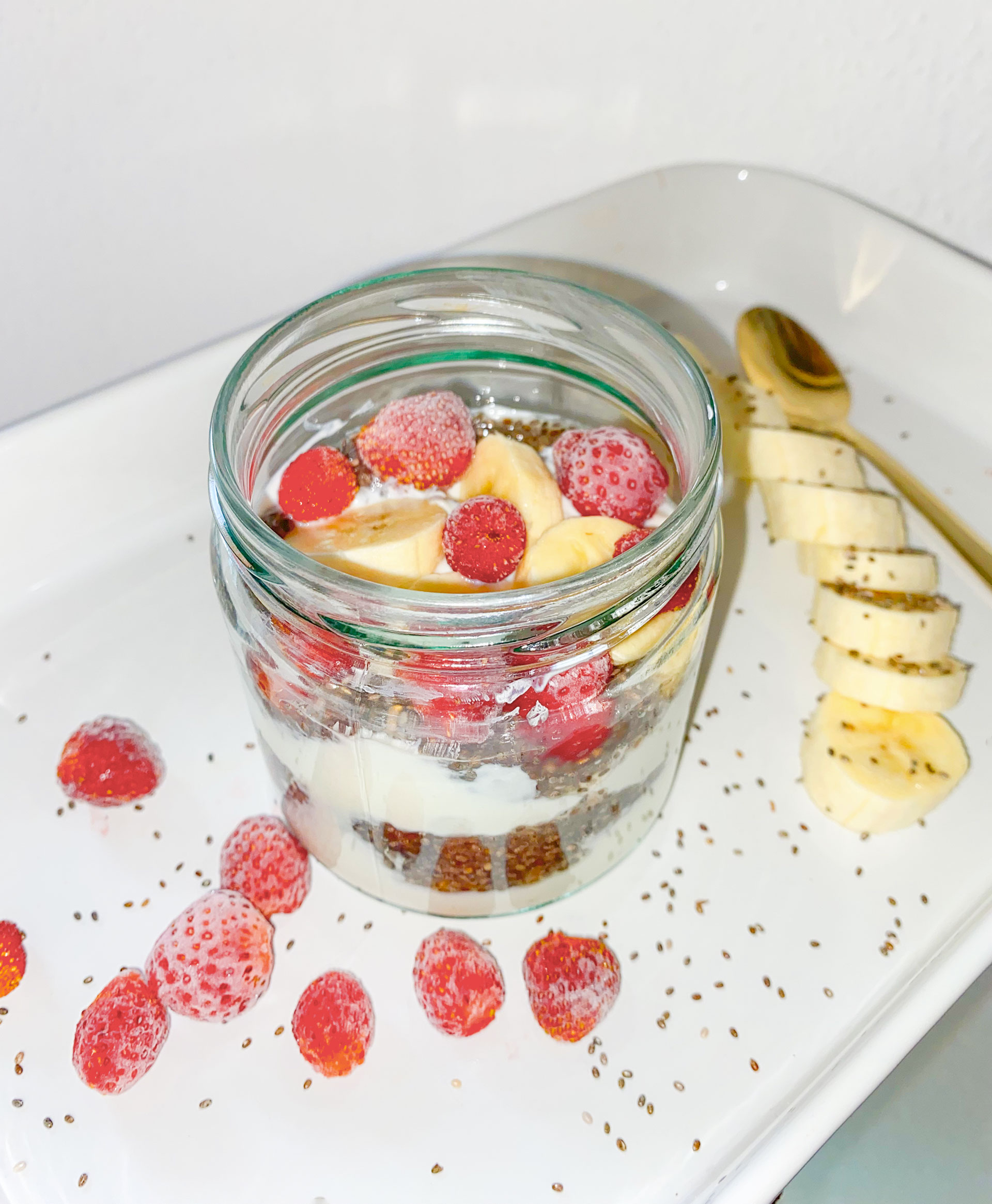 Chiapudding mit Erdbeeren