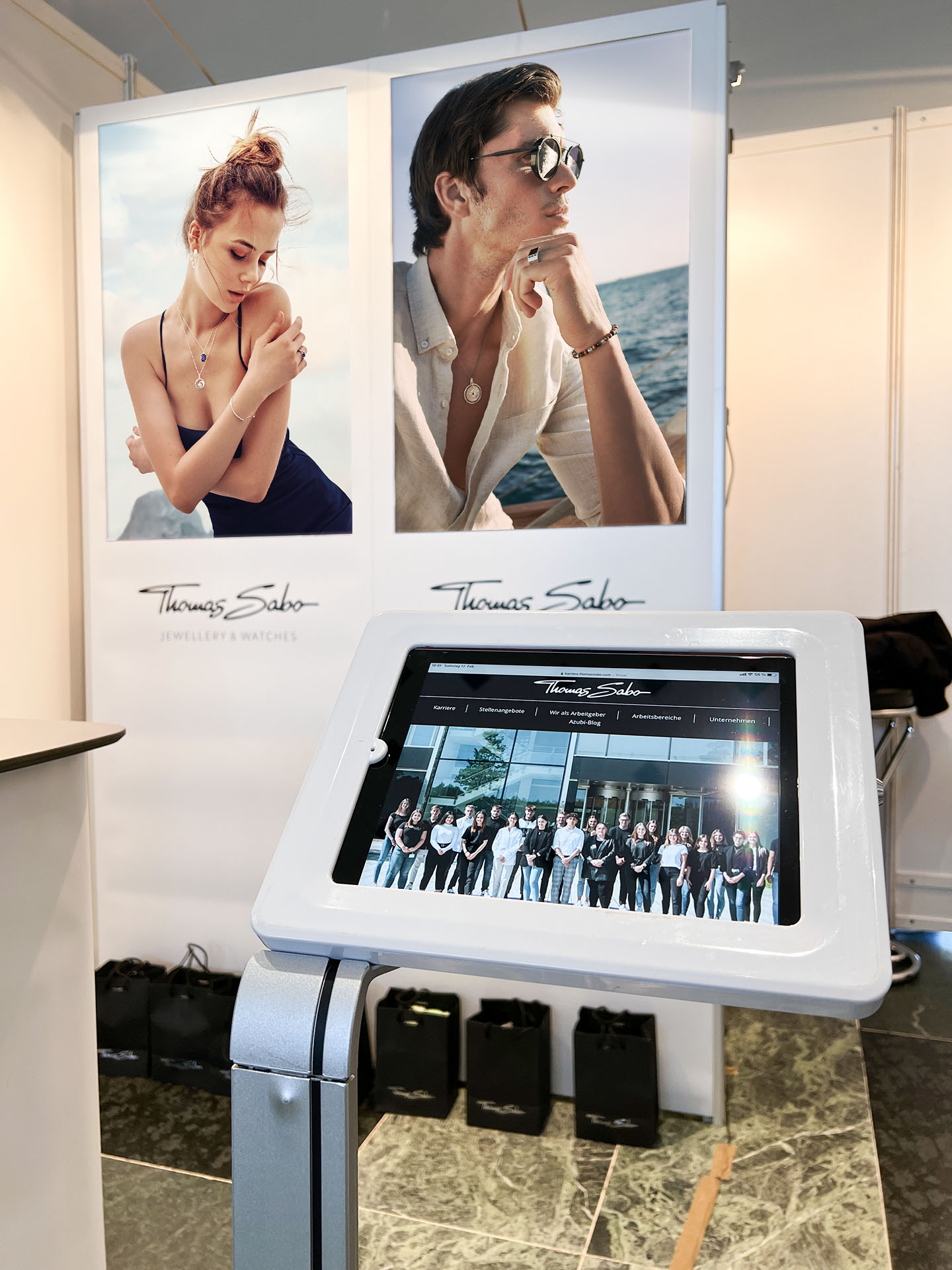 Messestand THOMAS SABO Tablet